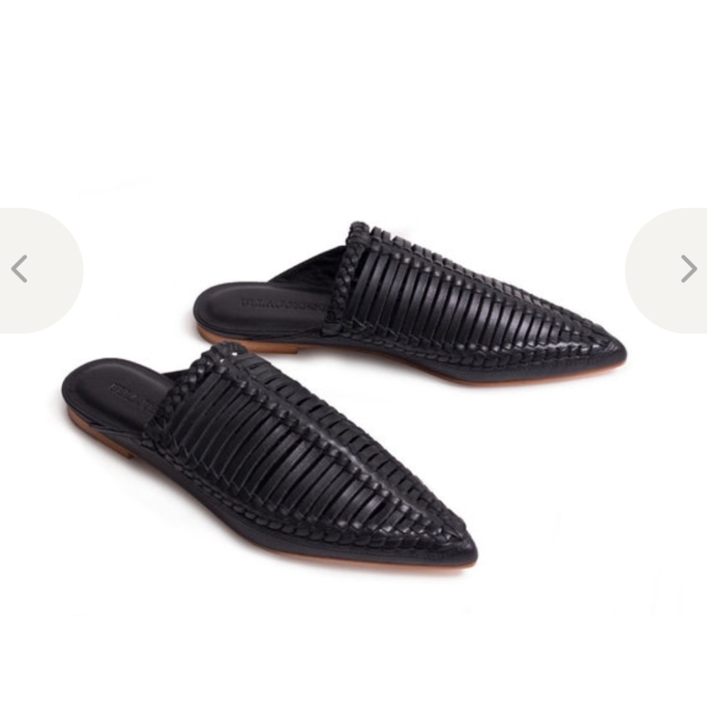 Ulla Johnson Jana Banouche Mule Flat Strap Sandals 39 / 8.5 Us Ret $395